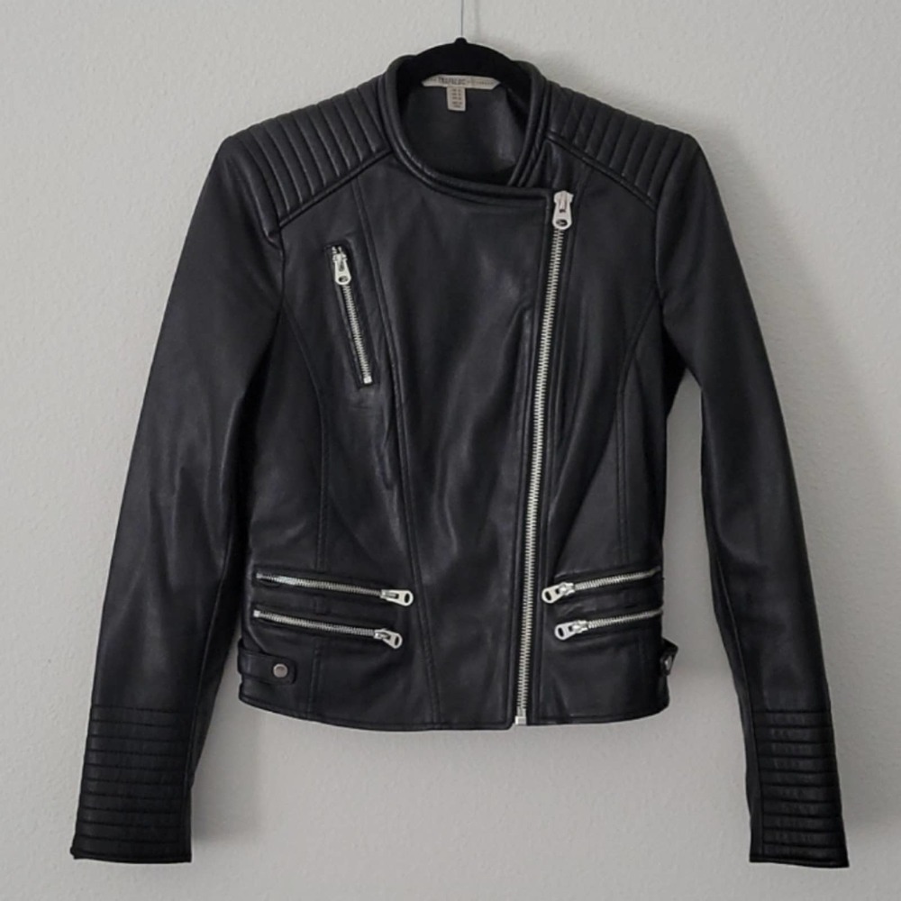 🌵Zara🌵Trafaluc Moto Biker Zipper Leather Jacket